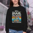 Im a Book Dragon Not a Worm Dragon Youth Crewneck Sweatshirt