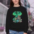 Book Dragon Reading Fantasy Youth Crewneck Sweatshirt
