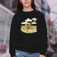 Book Frog Toad Vintage Book Frog Book Frog Reading Book Youth Crewneck Sweatshirt