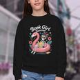 Book Girl Summer Skeleton Reading Books Lovers Beach Youth Crewneck Sweatshirt Book Girl Summer Skeleton Reading Books Lovers Beach Youth Crewneck Sweatshirt