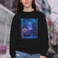 Book Library Bookshelf Armchair Window Pattern Print Youth Crewneck Sweatshirt