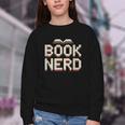 Book Nerd Retro Pixel Reading Librarian Aesthetic Youth Crewneck Sweatshirt