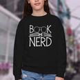Book Nerd Retro Style Readers Librarians Authors Bookworms Youth Crewneck Sweatshirt