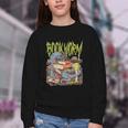 Graphic Book Worm Monster Horror Reading Book Lover Youth Crewneck Sweatshirt