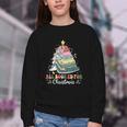 All Booked For Christmas Book Tree Lights Christmas Library Youth Crewneck Sweatshirt All Booked For Christmas Book Tree Lights Christmas Library Youth Crewneck Sweatshirt