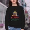 All Booked For Christmas Librarian Reader Xmas Pajama Youth Crewneck Sweatshirt All Booked For Christmas Librarian Reader Xmas Pajama Youth Crewneck Sweatshirt