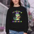 All Booked For Mardi Gras Crocodile Reading Book Teacher Youth Crewneck Sweatshirt All Booked For Mardi Gras Crocodile Reading Book Teacher Youth Crewneck Sweatshirt