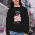 Bookish Babes Club Cute Pink Book Stack With Bow Youth Crewneck Sweatshirt Bookish Babes Club Cute Pink Book Stack With Bow Youth Crewneck Sweatshirt