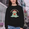 Bookmarks Are For Quitters Frog Reading Book Graphic Youth Crewneck Sweatshirt