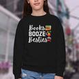 Books Booze And Besties Book Lover Bestie Squad Twinning Youth Crewneck Sweatshirt Books Booze And Besties Book Lover Bestie Squad Twinning Youth Crewneck Sweatshirt