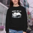 Books Are My Favorite People Cat With Coffee Mug Book Lovers Youth Crewneck Sweatshirt Books Are My Favorite People Cat With Coffee Mug Book Lovers Youth Crewneck Sweatshirt