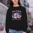 Books Fireworks And Freedom Independence Day Book Lover Youth Crewneck Sweatshirt