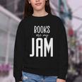 Books Are My Jam Graphic For Introverts Youth Crewneck Sweatshirt