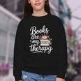Books Are My Therapy Book Lover Coffee Books Flowers Bookish Youth Crewneck Sweatshirt Books Are My Therapy Book Lover Coffee Books Flowers Bookish Youth Crewneck Sweatshirt