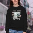 Books Are My Therapy Summer Reading Book Lovers Youth Crewneck Sweatshirt