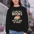 I Like My Books With a Side Of Panic Thriller Youth Crewneck Sweatshirt I Like My Books With a Side Of Panic Thriller Youth Crewneck Sweatshirt
