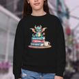 Bookworm Book Dragon Read Books Be Kind Stay Weird Youth Crewneck Sweatshirt