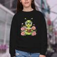 Bookworm Costume Kawaii Reading Worm For World Book Day Youth Crewneck Sweatshirt Bookworm Costume Kawaii Reading Worm For World Book Day Youth Crewneck Sweatshirt