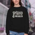 Born To Read Books Forced To Read Emails Bookish Bookworm Youth Crewneck Sweatshirt