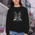 Butterflies And Book Lovers Reading Bookworm Youth Crewneck Sweatshirt Butterflies And Book Lovers Reading Bookworm Youth Crewneck Sweatshirt