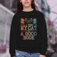 Cat & Book Art For Men Women Cat Librarian Novel Book Lover Youth Crewneck Sweatshirt Cat & Book Art For Men Women Cat Librarian Novel Book Lover Youth Crewneck Sweatshirt