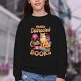 Cat Shirts For Women Book Lover Shirt Cats And Books Youth Crewneck Sweatshirt