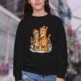 Cats Reading Books Christmas Tree Youth Crewneck Sweatshirt Cats Reading Books Christmas Tree Youth Crewneck Sweatshirt