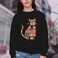 Cats Reading Books Librarian Library Readers Youth Crewneck Sweatshirt Cats Reading Books Librarian Library Readers Youth Crewneck Sweatshirt