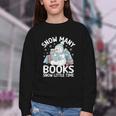 Christmas Reading Snowman So Many Books Men Women Kids Youth Crewneck Sweatshirt