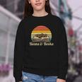 Coffee Beans & Books Retro Bookworm Librarian Youth Crewneck Sweatshirt