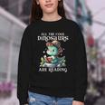 All The Cool Dinosaurs Are Reading Book Reader T-Rex Kawaii Youth Crewneck Sweatshirt