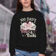 Coquette 100 Days Of Bows Books Reading 100th Day Of School Youth Crewneck Sweatshirt