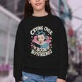 Crying Over Book Boyfriends Youth Crewneck Sweatshirt