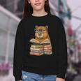 Cute Capybara Reading Books Animal Capybara Bookworms Youth Crewneck Sweatshirt Cute Capybara Reading Books Animal Capybara Bookworms Youth Crewneck Sweatshirt