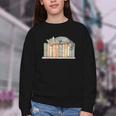 Cute Cat Sleeping On Books Youth Crewneck Sweatshirt