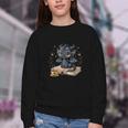 Cute Dragon Books Flower Bookworm Book Lover Youth Crewneck Sweatshirt Cute Dragon Books Flower Bookworm Book Lover Youth Crewneck Sweatshirt