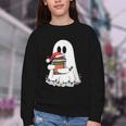 Cute Ghost Holding Books Bookish Christmas Youth Crewneck Sweatshirt Cute Ghost Holding Books Bookish Christmas Youth Crewneck Sweatshirt