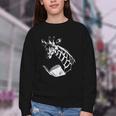 Cute Giraffe Wear Glasses Reading Book Librarian Bookworm Youth Crewneck Sweatshirt