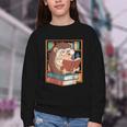 Cute Hedgehog Book Nerd Youth Crewneck Sweatshirt