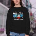 Cute Snowman Let It Snow I Have Books Reader Youth Crewneck Sweatshirt