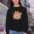 Cute Squirrel Reading A Book Lovers Anime Kawaii Women Kids Youth Crewneck Sweatshirt Cute Squirrel Reading A Book Lovers Anime Kawaii Women Kids Youth Crewneck Sweatshirt