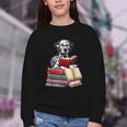 Dalmatian Reading Books Matching Bookworm Readers Librarian Youth Crewneck Sweatshirt