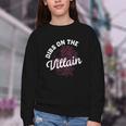 Dibs On The Villain Dark Romance Books Skeleton Morally Grey Youth Crewneck Sweatshirt