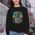 Dragon Reading Colorful Fantasy Book Lover Youth Crewneck Sweatshirt Dragon Reading Colorful Fantasy Book Lover Youth Crewneck Sweatshirt