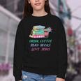 Drink Coffee Read Books Love Jesus Christian Religious God Youth Crewneck Sweatshirt
