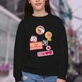 Dungeon Crawler Carl Colorful Sticker Collage LitRPG Book Youth Crewneck Sweatshirt Dungeon Crawler Carl Colorful Sticker Collage LitRPG Book Youth Crewneck Sweatshirt