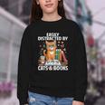 Easily Distracted By Cats And Books Book Lover Cat Youth Crewneck Sweatshirt Easily Distracted By Cats And Books Book Lover Cat Youth Crewneck Sweatshirt