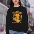 Easily Distracted By Cats And Books Cute Cat Book Lover Youth Crewneck Sweatshirt