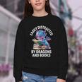 Easily Distracted By Dragons And Books Youth Crewneck Sweatshirt Easily Distracted By Dragons And Books Youth Crewneck Sweatshirt