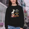 Easily Distracted By Goats And Books Goats And Book Reading Youth Crewneck Sweatshirt